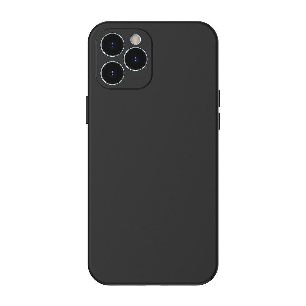Silikonový obal Baseus iPhone 12 Pro Max -Liquid Silica Gel Case Flexible gel case  Classic černý WIAPIPH67N-YT01
