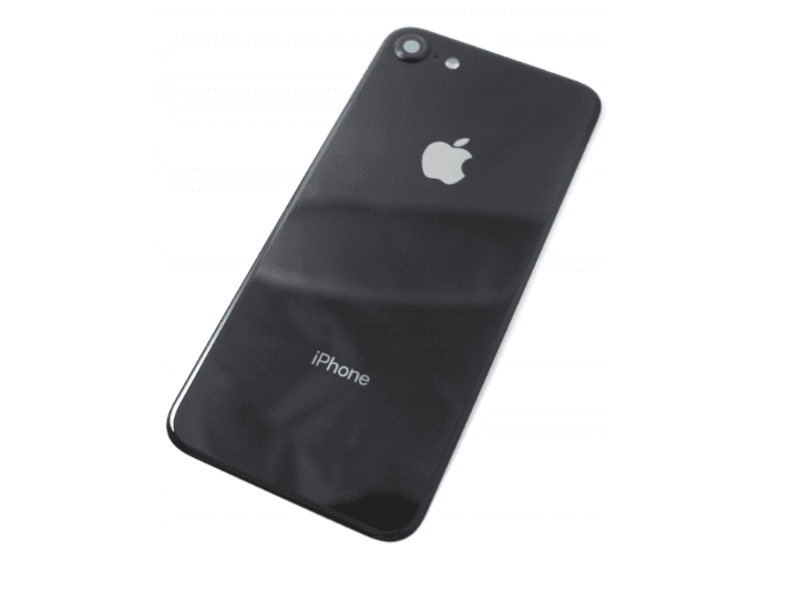 Battery cover iPhone 8 black + camera glass