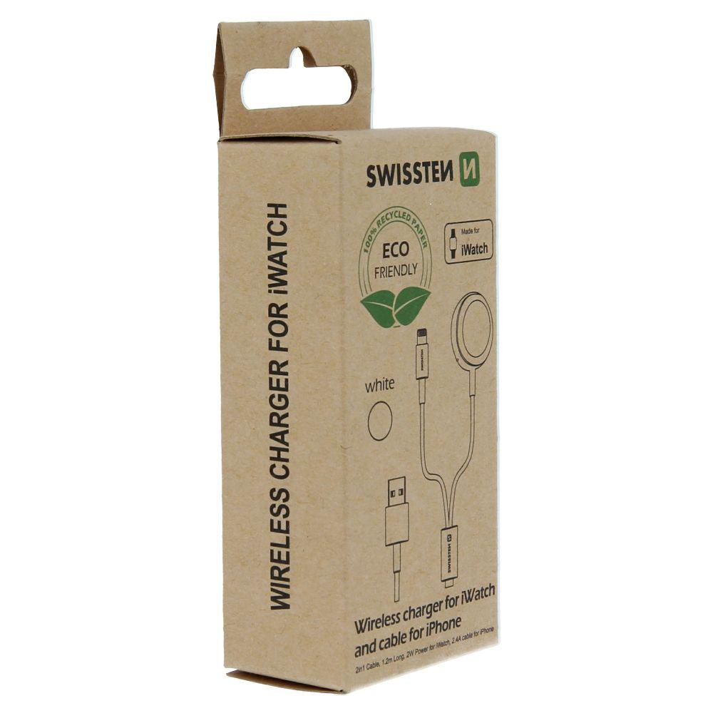 Swissten bezdrátová nabíječka 2v1 Apple Watch lightning - eco pack