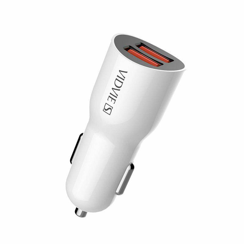 Car charger VIDVIE S-CC02 2.4A iPhone white + cable Lightning 2.4A white