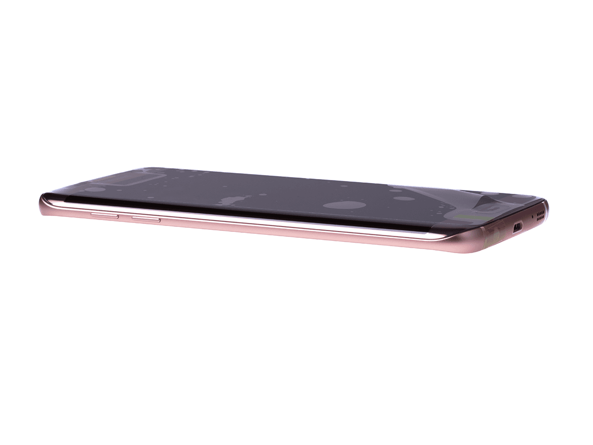 Front cover with touch screen and LCD display Samsung SM-G935F Galaxy S7 Edge - pink - gold (original)