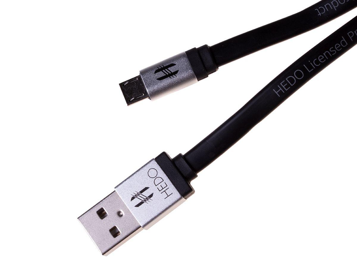 CABLE MICRO-USB HEDO  - BLACK Fast charge (ORIGINAL)