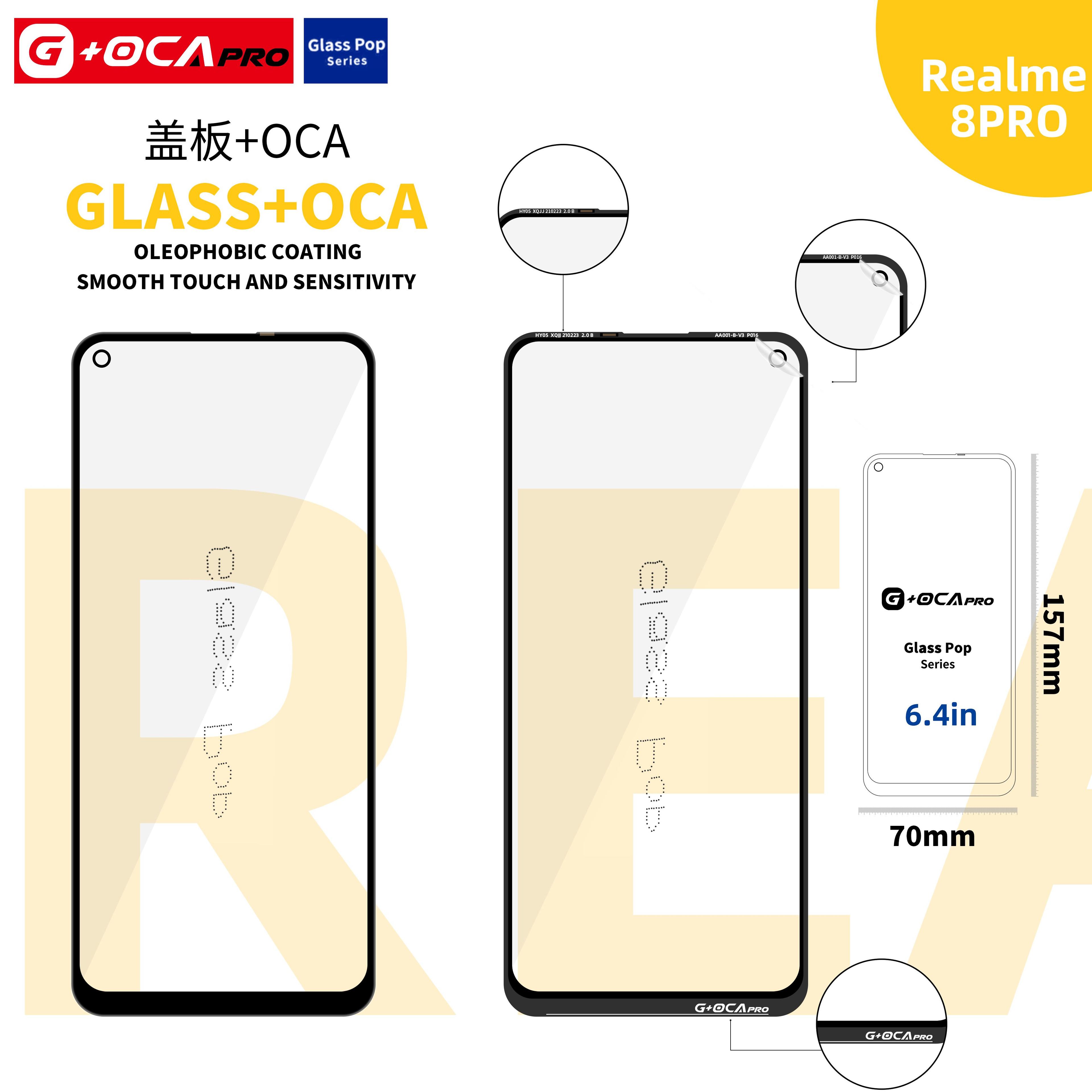 Glass G + OCA Pro (with oleophobic cover) Realme 8 Pro