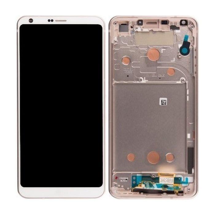 Original Front cover with touch screen and LCD display LG H870 G6 white