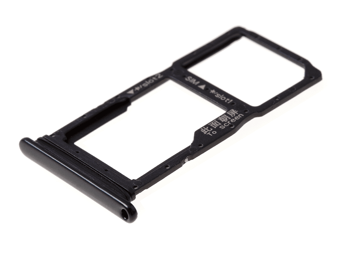 Originál slot SIM a SD karty Huawei P Smart Z černý STK-LX1