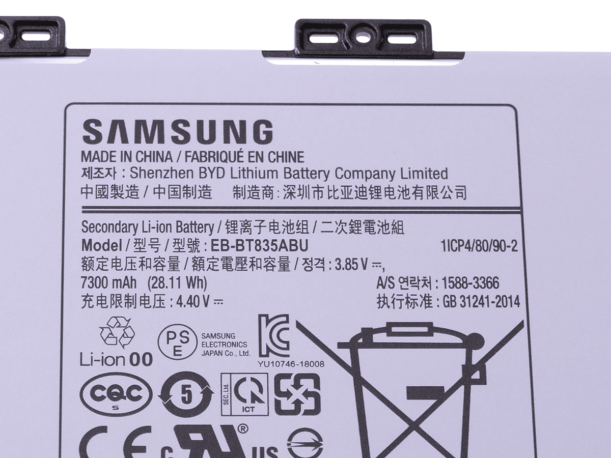 Originál baterie EB-BT835ABU Samsung Galaxy Tab S4 - Samsung Galaxy Tab S4 Wi-Fi