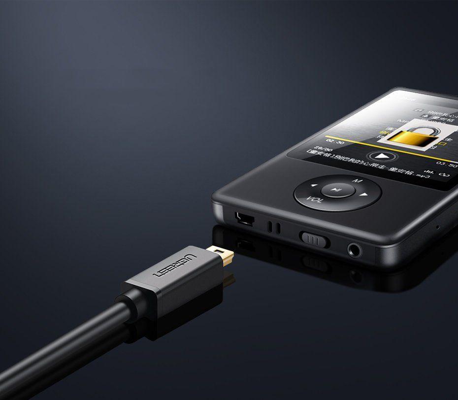UGREEN Kabel mini USB USB - mini USB 480 Mbps 1m czarny