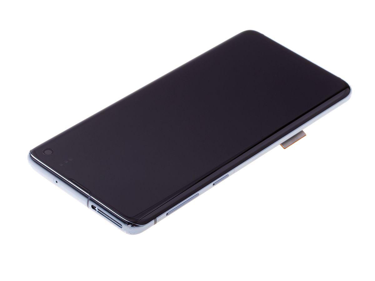 Oryginalny Wyświetlacz LCD + Ekran dotykowy Samsung SM-G973 Galaxy S10 - niebieski