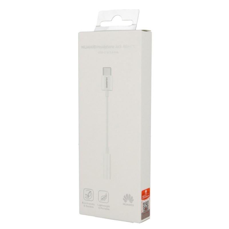 Originální adaptér Huawei CM20 USB-C / Jack 3,5 mm bílý blistr