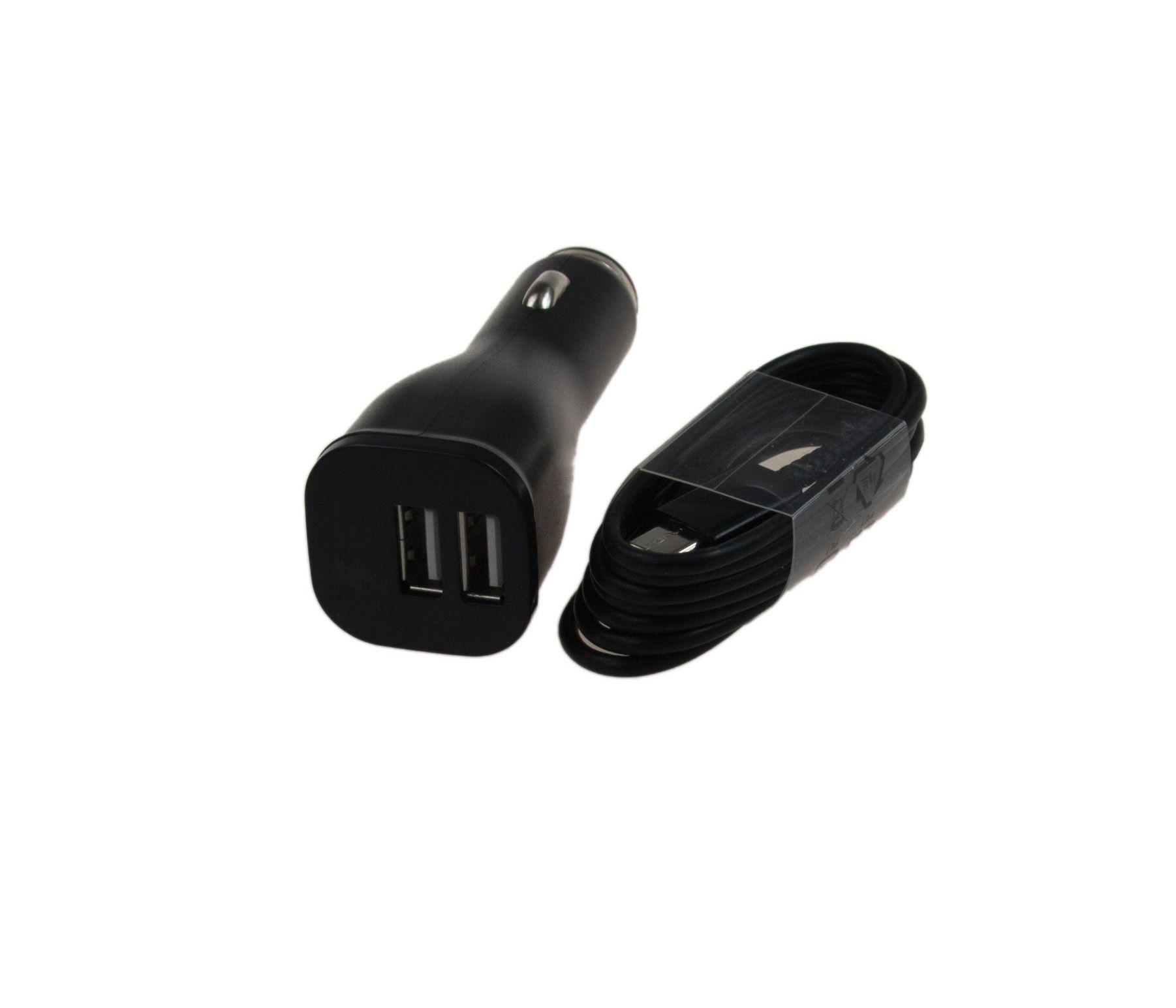 Car charger Samsung 2 x USB +  cable micro USB