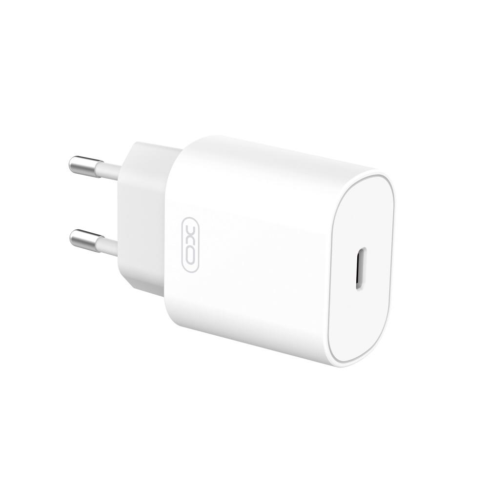 XO wall charger L91 PD 25W 1x USB-C white + Lightning - USB-C cable