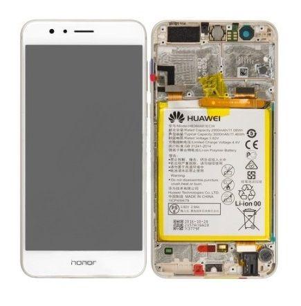 Oryginalny Wyświetlacz LCD + Ekran dotykowy Huawei Honor 8 - biały
