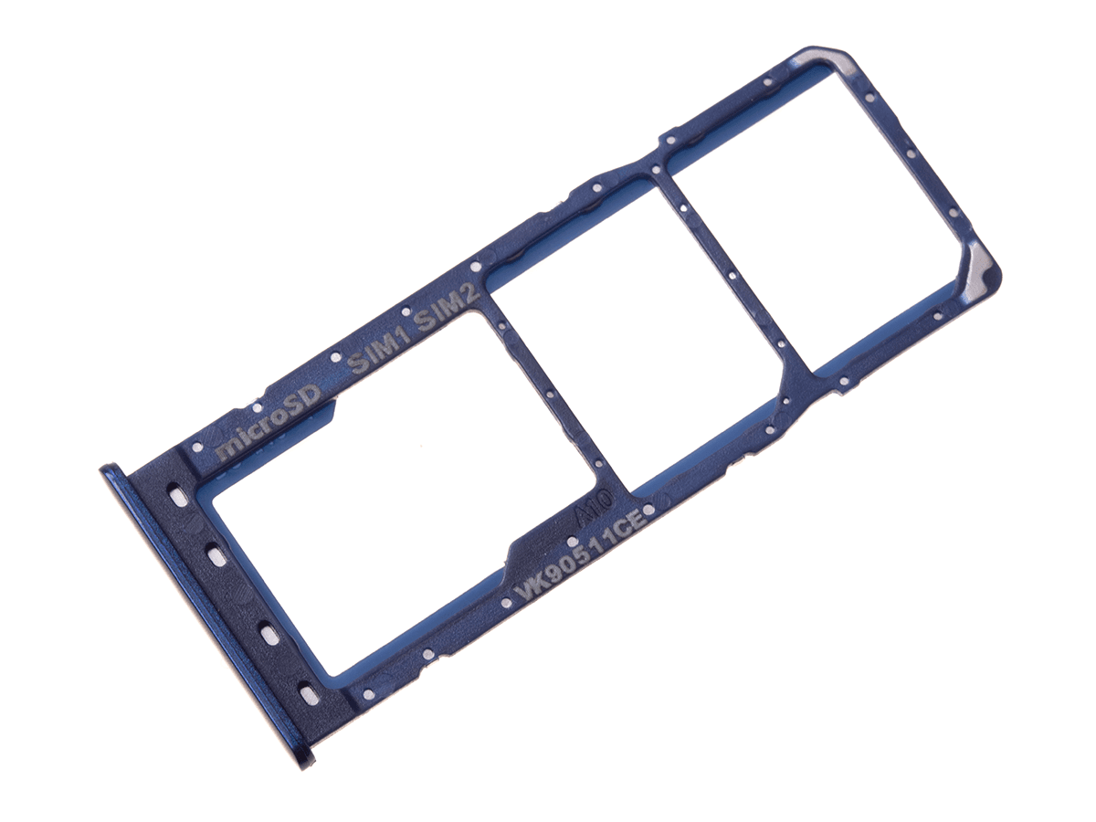 Originál Držák / Slot SIM a SD karty Samsung Galaxy A10 SM-A105 modrý