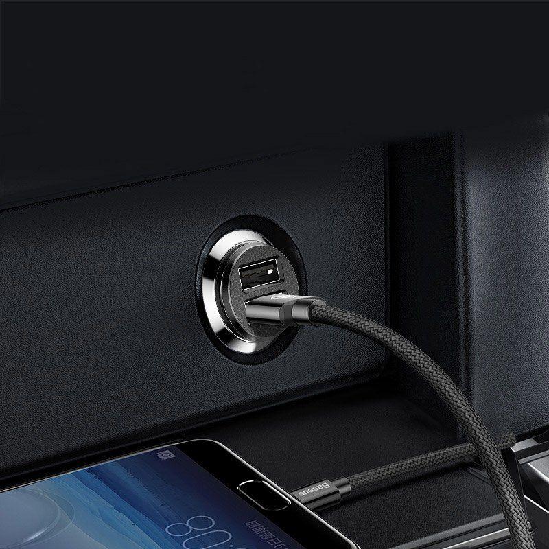 Baseus Grain Car Charger Mini Universal Smart Car Charger 2x USB 3.1A black (CCALL-ML01)