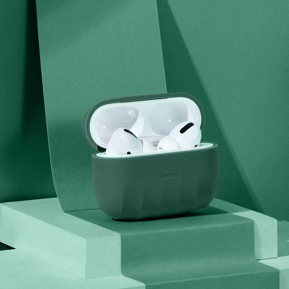 Baseus Shell Silica Gel Case Protector for Apple Airpods Pro green (WIAPPOD-BK06)