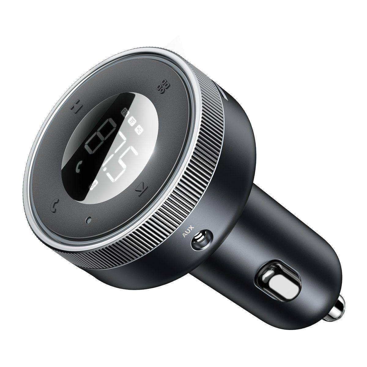Baseus Enjoy Car Transmiter FM Bluetooth 5.0 microSD AUX (czarny)