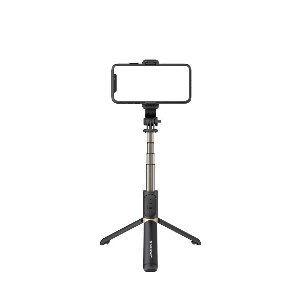 Bluetooth Selfie tyč teleskopická se stativem Wozinsky - dálkové ovládání WSSTK-01-BK