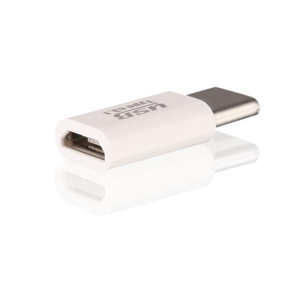 ADAPTER DO ŁADOWANIA/TRANSMISJI micro USB-Type-C biały