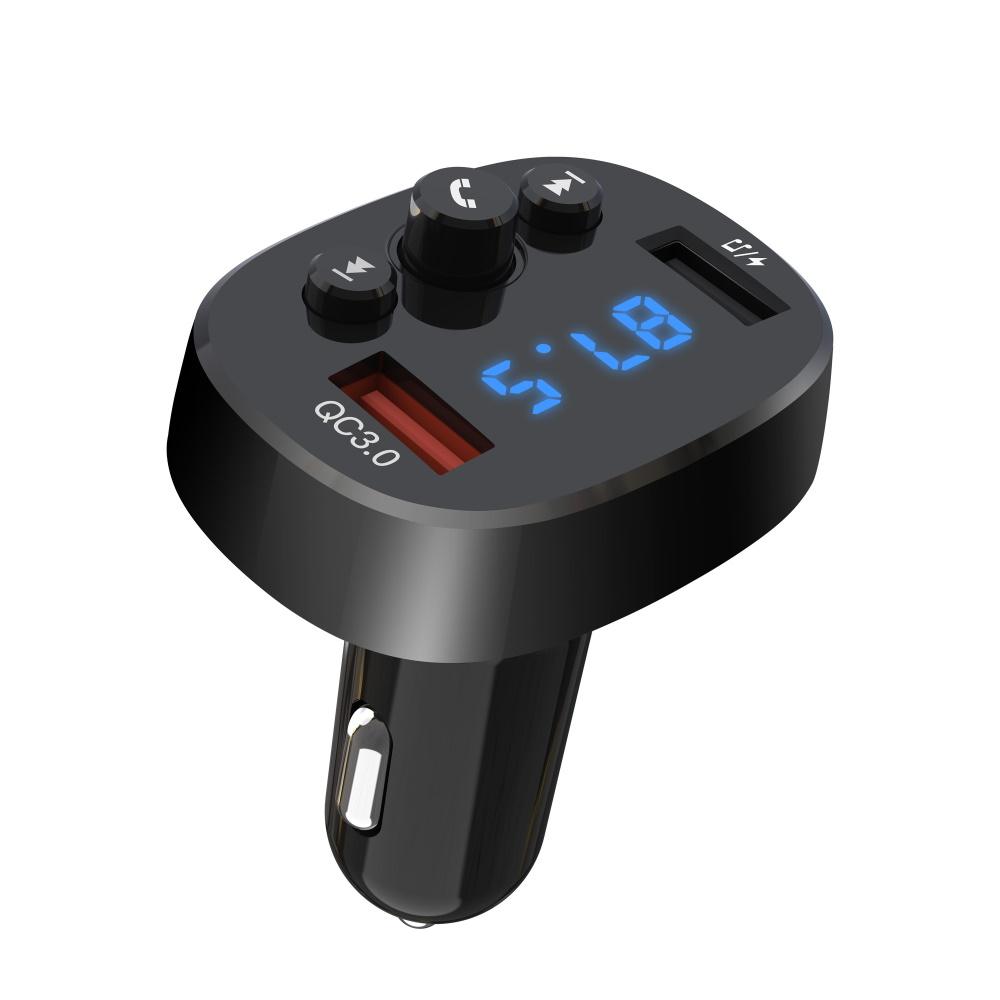 XO transmiter FM BCC03 Bluetooth MP3 adaptér do auta18W černý - nabíječka do auta