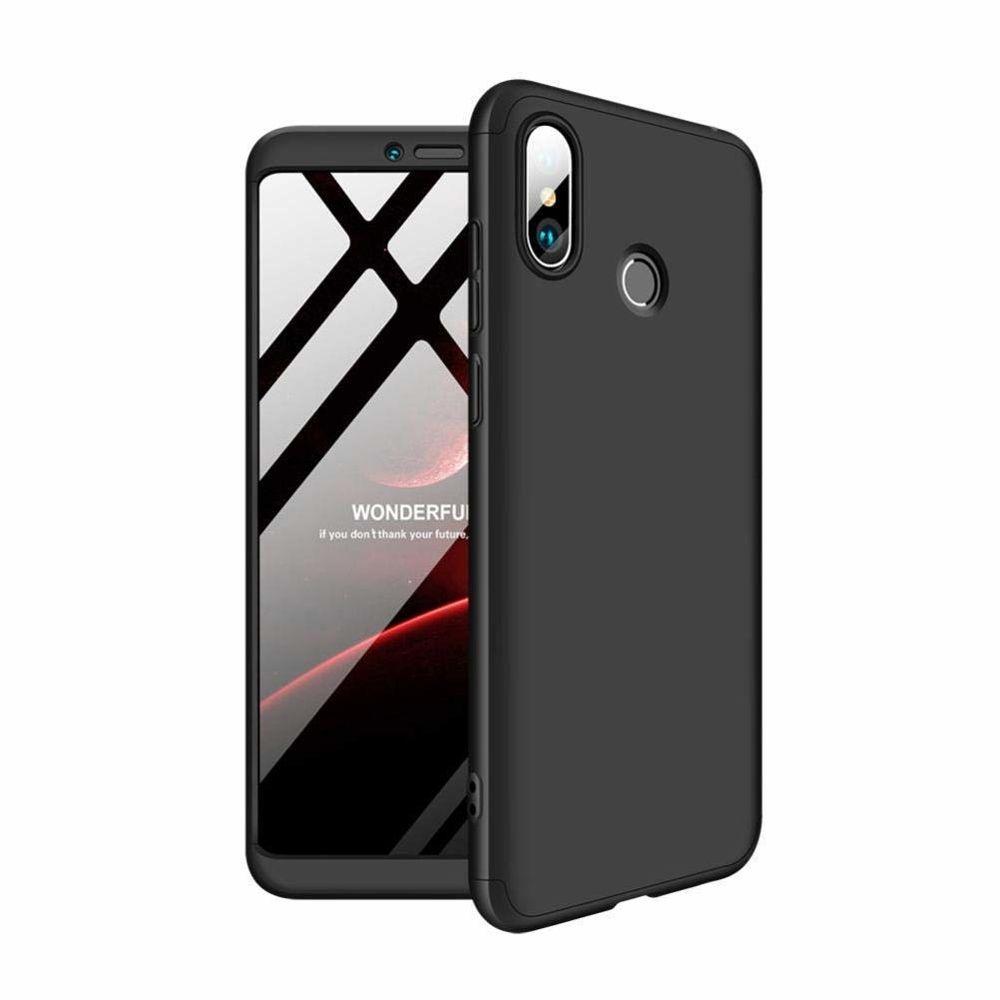 360 case Xiaomi Huawei Y6 2019 black + hard glass