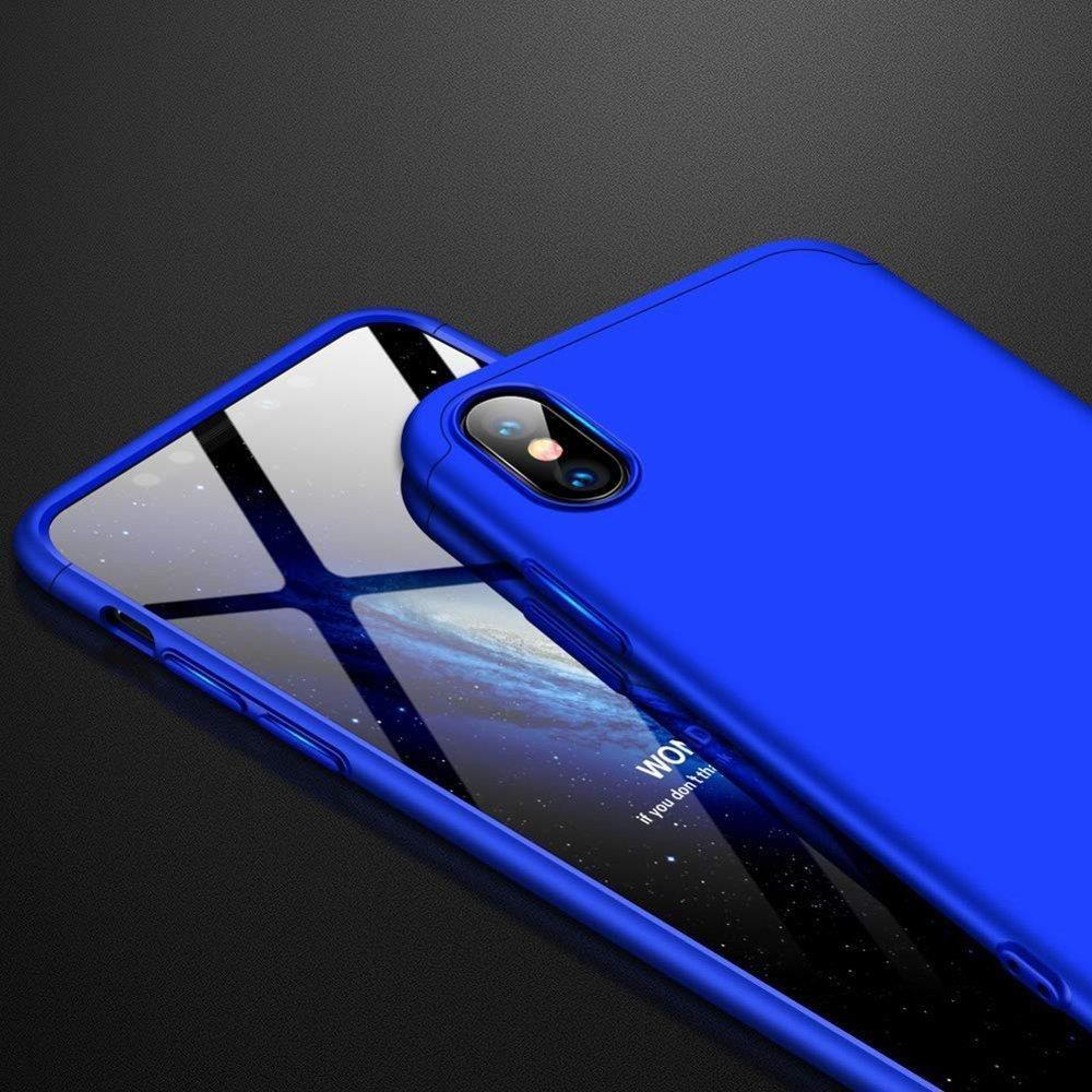Etui 360 na całą obudowę przód + tył iPhone XS / X niebieski