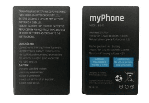 Originál baterie MyPhone BS-10 Halo mini - Halo mini 2 - Rumba 800 mAh