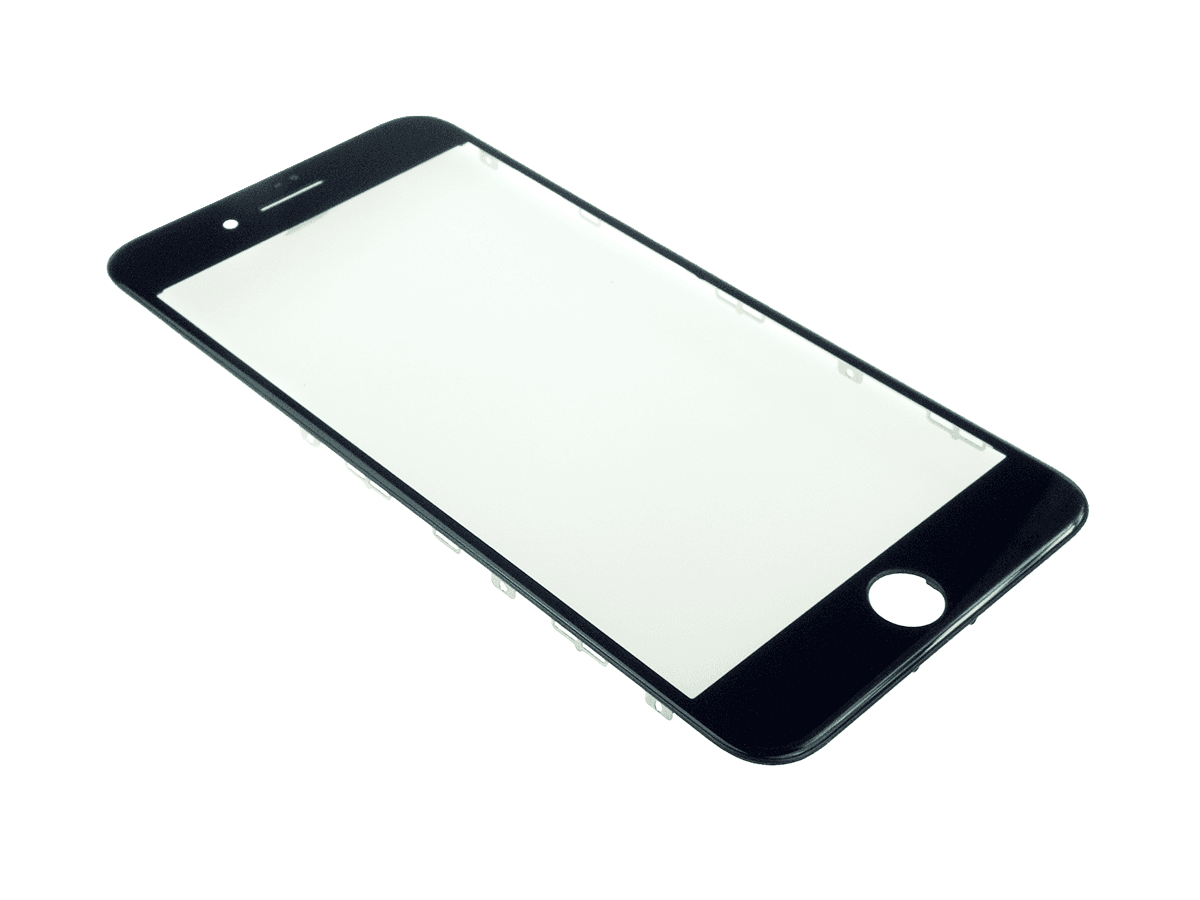 LCD Sklíčko + rámeček + OCA lepidlo iPhone 8 Plus černé -sklíčko displeje