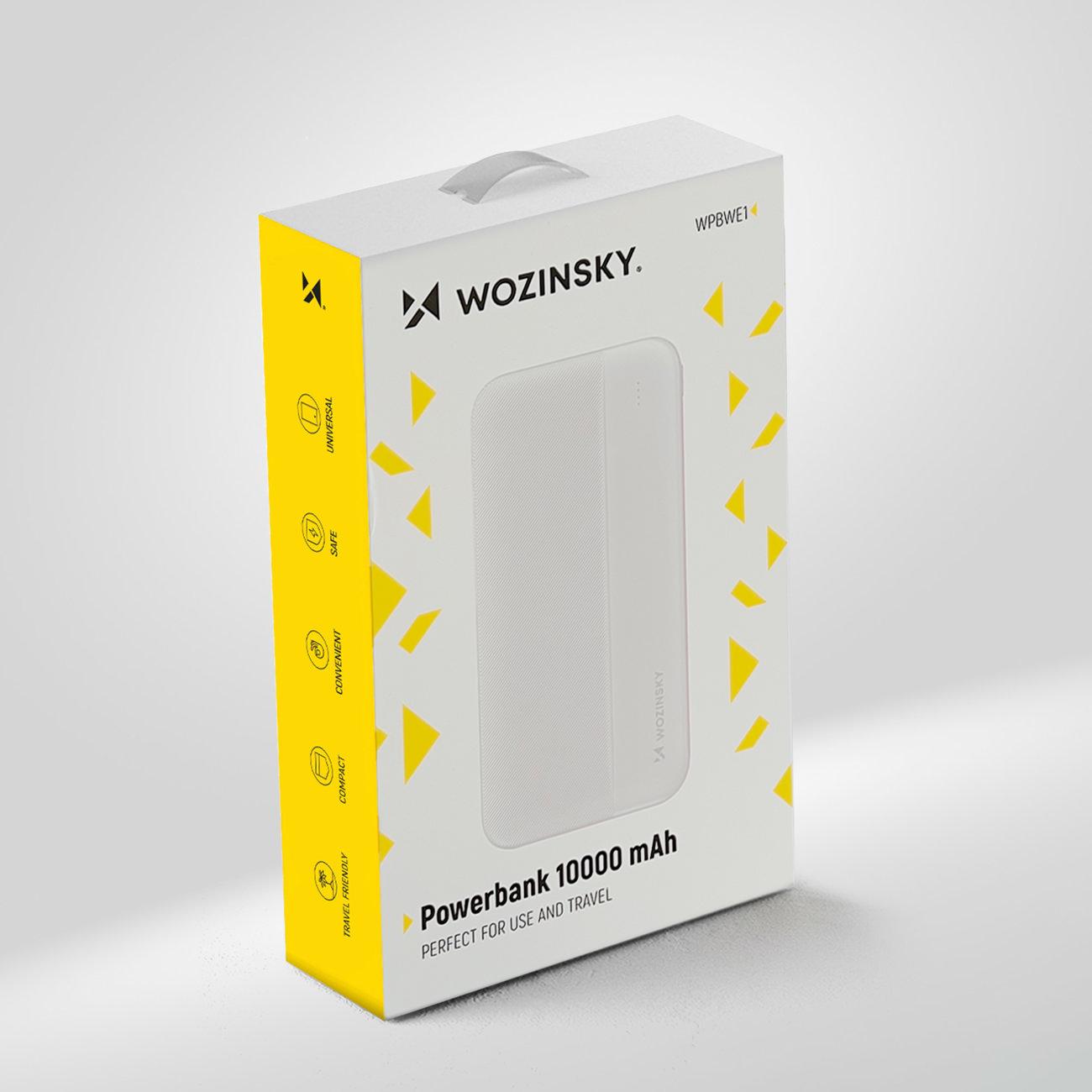 Wozinsky powerbank 10000mAh 2 x USB white (WPBWE1)