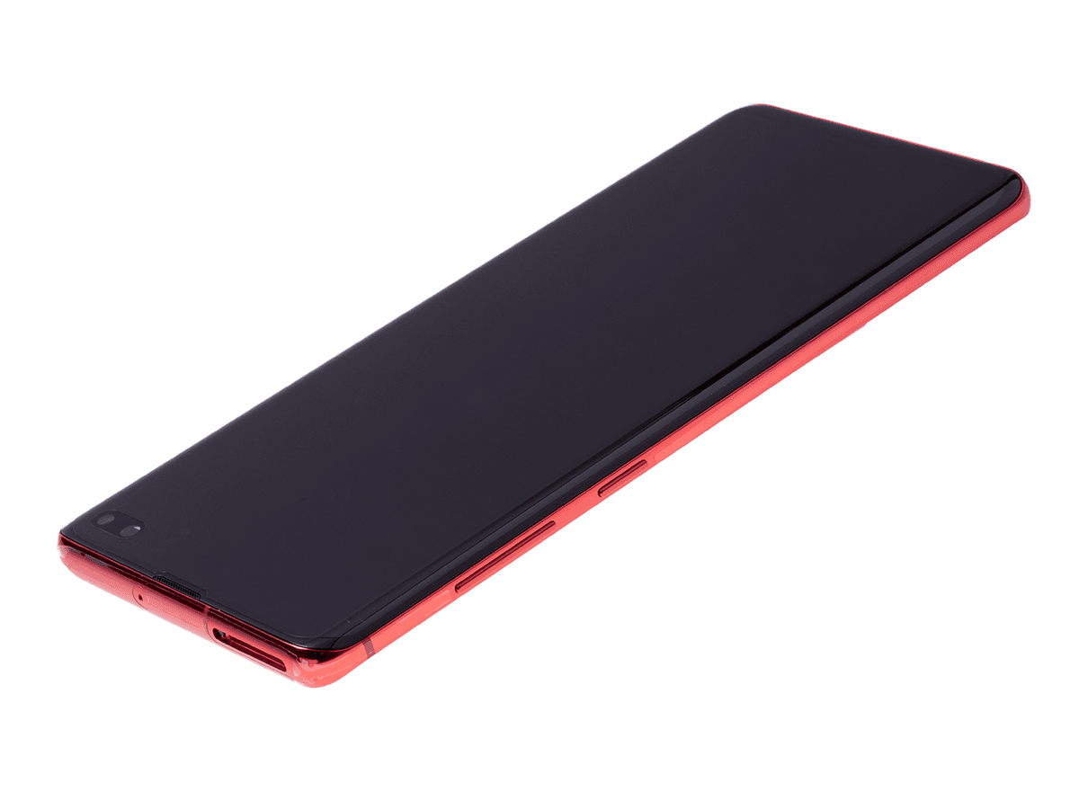 Oryginalny Wyświetlacz LCD + Ekran dotykowy Samsung SM-G975 Galaxy S10 Plus - Czerwony Cardinal Red