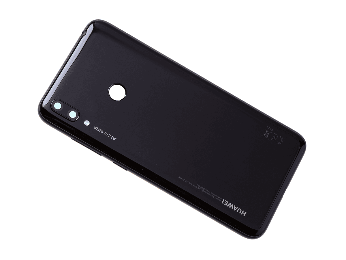 Klapka baterii Huawei Y7 2019 czarna + szkiełko kamery