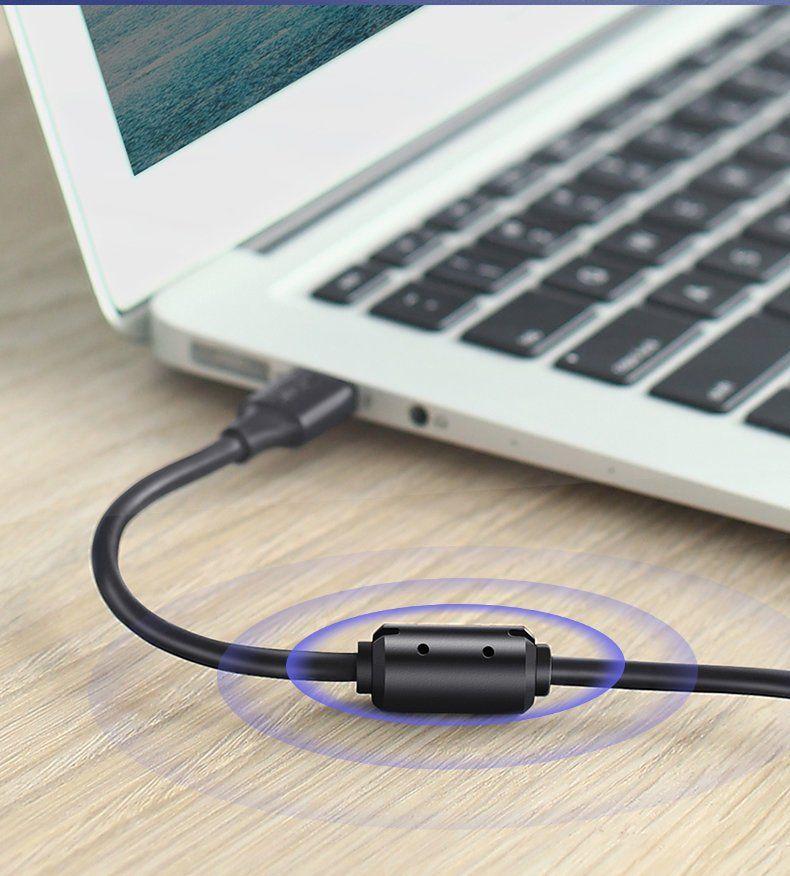 Ugreen Univerzální kabel kabel tiskárny USB typu B (samec) – USB 2.0 (samec) 480 Mb/s 1,5 m černý US135 1.5 m