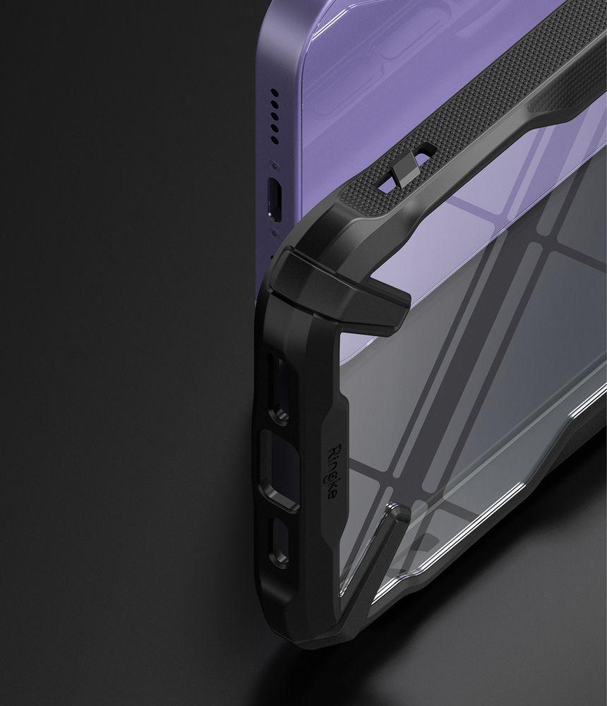 Ringke Fusion X odolný PC kryt s TPU a rámečkem iPhone 13 černý FX545E55