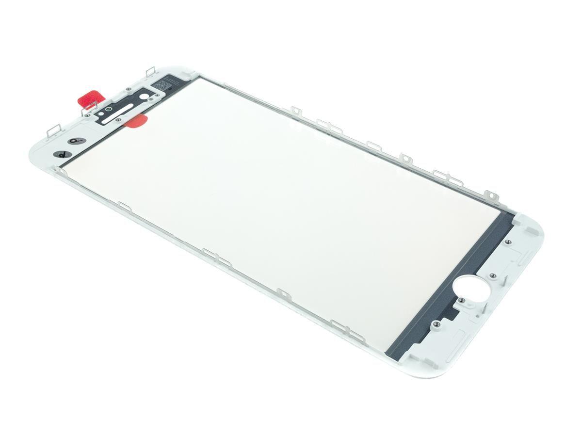 LCD Sklíčko iPhone 8 Plus bílé s rámečkem - sklíčko displeje