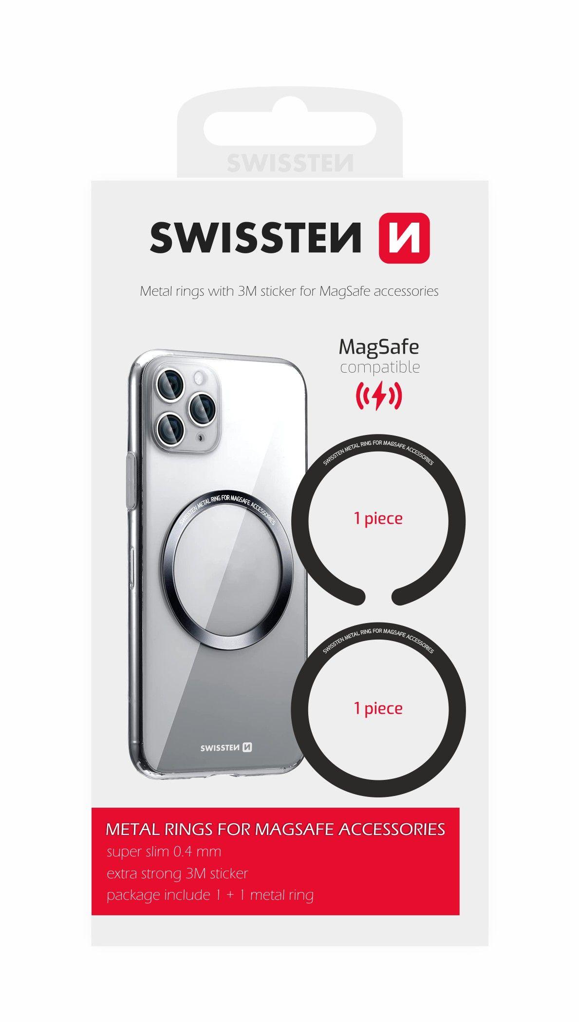 Swissten set kovových podložek pro MagSafe pouzdra