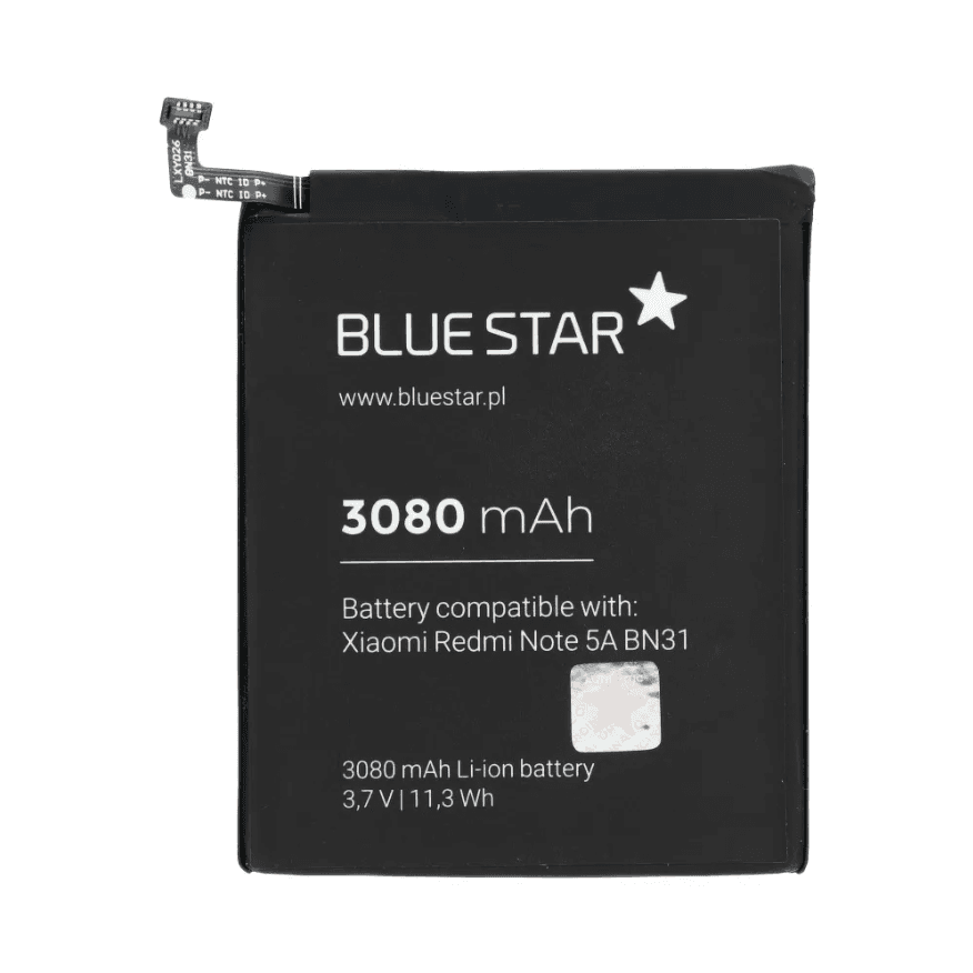 Bateria BN31 Xiaomi Redmi Note 5a / 5x 3080 mAh Blue Star