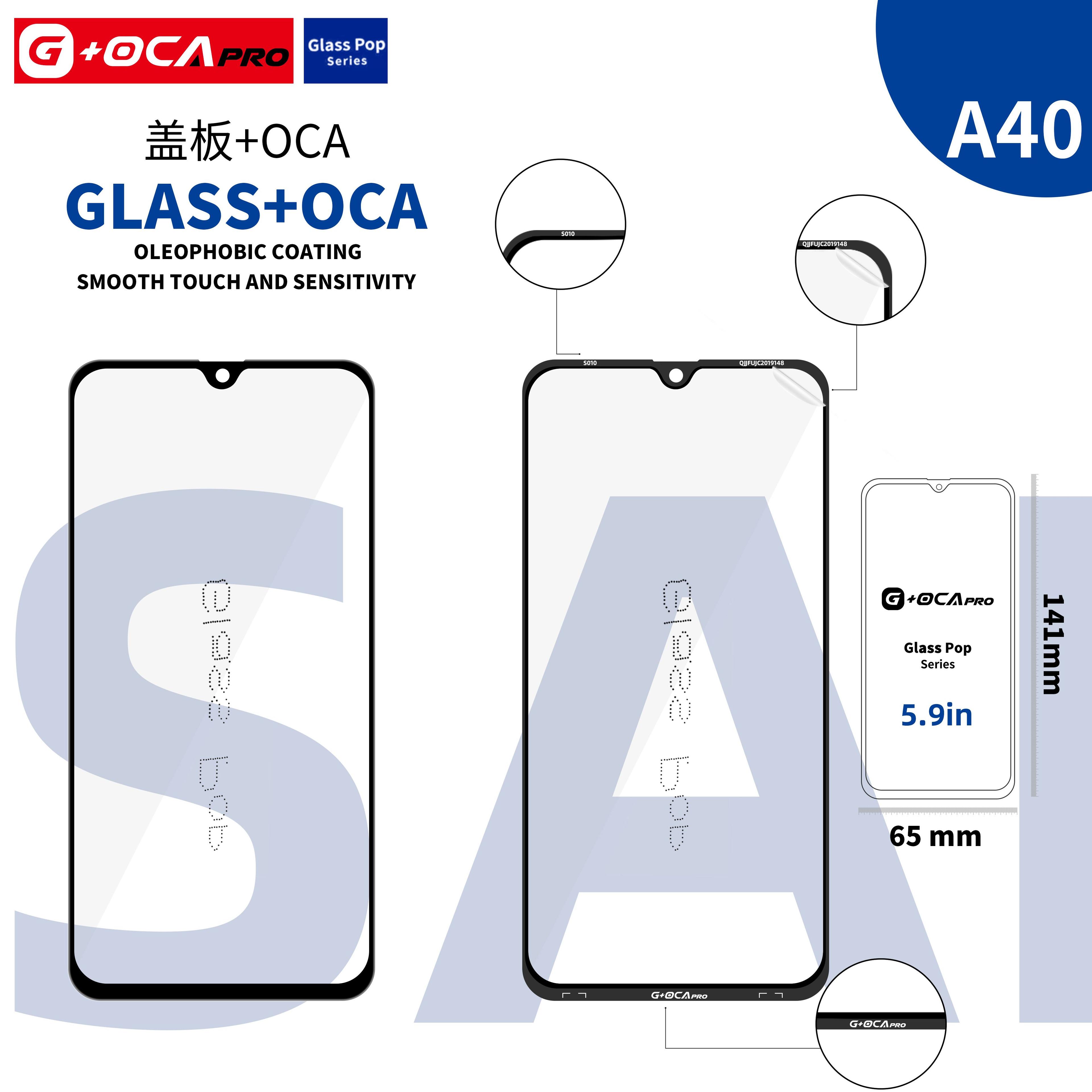 Sklíčko G + OCA Pro s oleofobním povrchem Samsung Galaxy A40 SM-A405