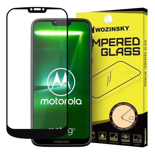 Ochranné sklo Motorola Moto G7 černé celoplošné lepidlo