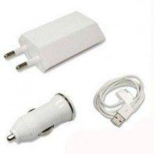 Car charger kit 3in1 iPhone 3G/4G white