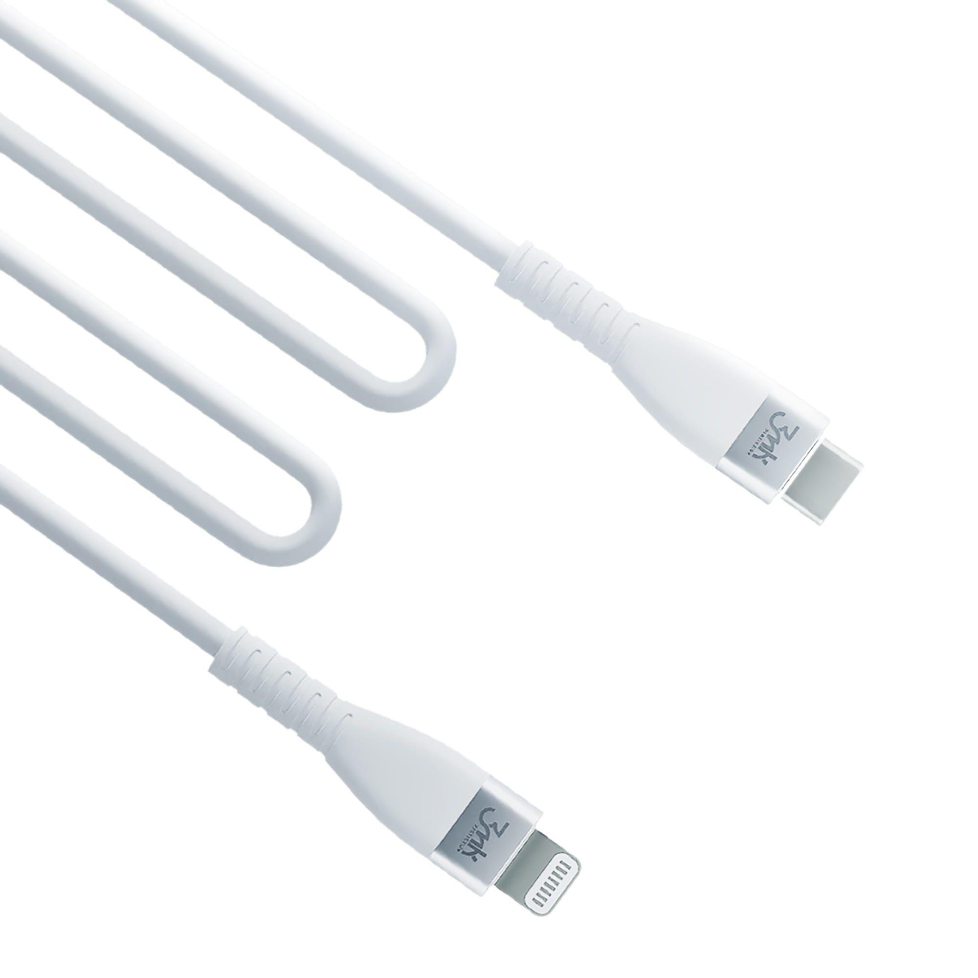 Cable Iphone 3mk Hyper Silicone Typ-C to Lightning MFI 20W 3A 1M white