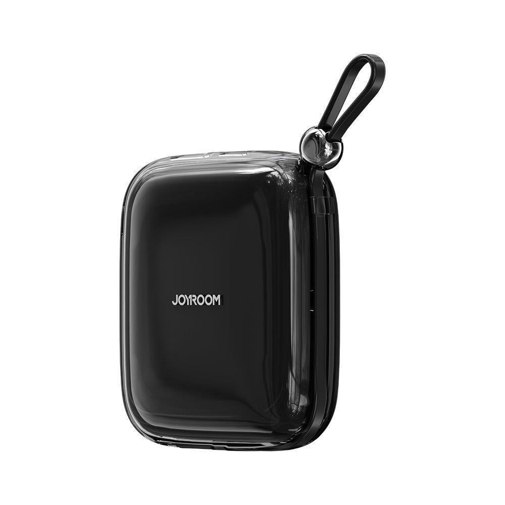 Joyroom Power Bank 10000mAh Jelly Series 22.5W z wbudowanym kablem USB C czarny (JR-L002)