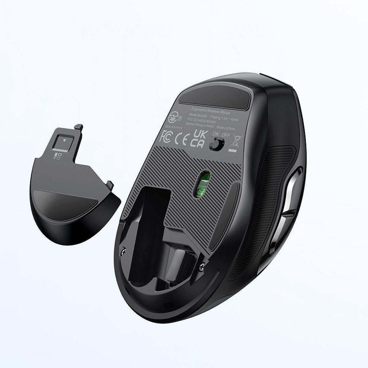 Ugreen optyczna mysz bezprzewodowa USB 2.4GHz 4000 DPI czarny
