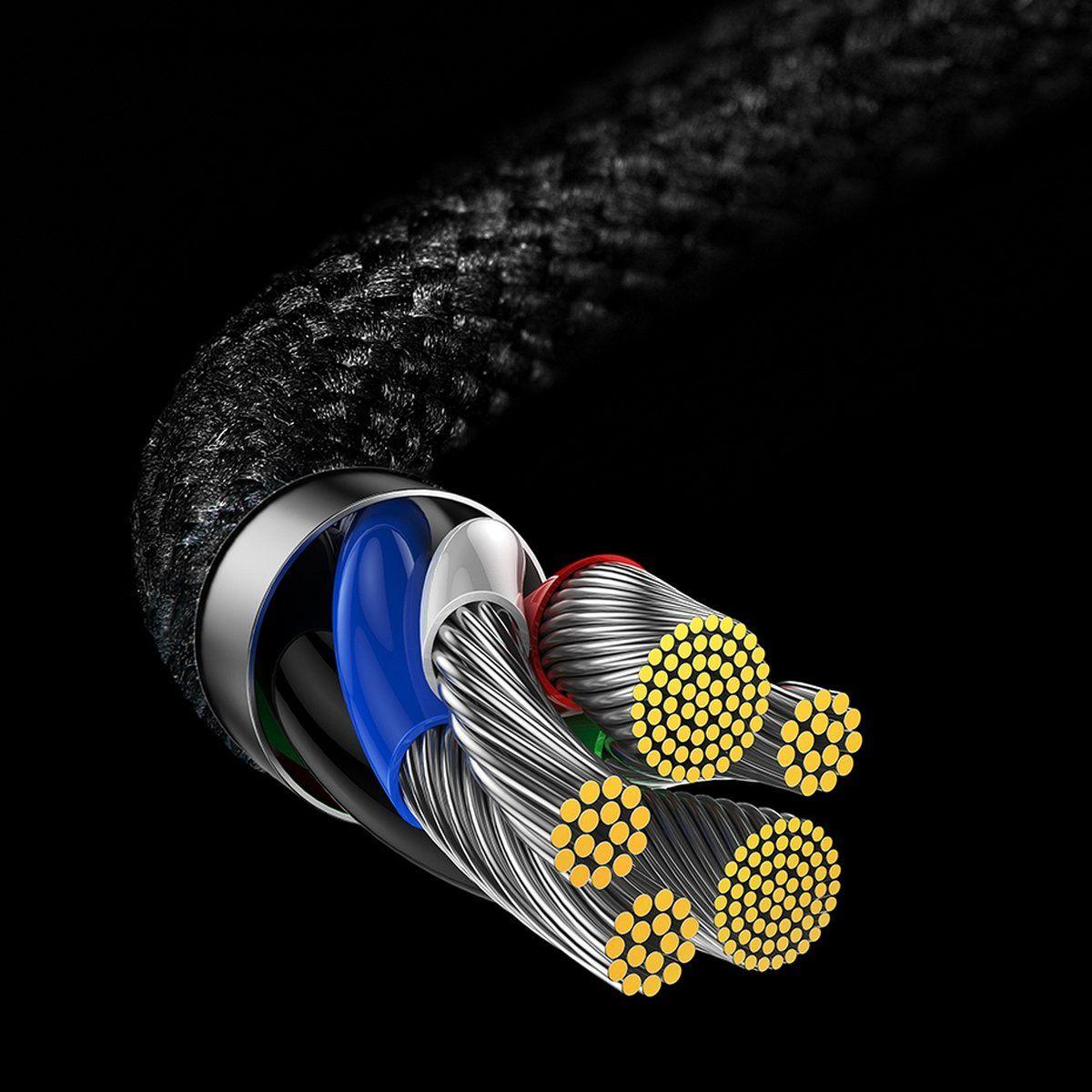 Baseus MVP 2 Elbow - tvarovaný datový kabel pro rychlé nabíjení Typ-C až iP 20W 1m černo - červený