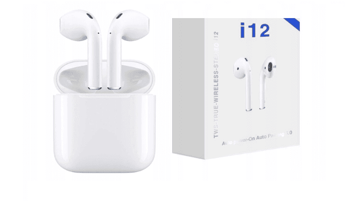 Wireless headphones Bluetooth i12 TWS white