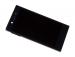 1304-1869 - Obudowa przednia z ekranem dotykowym i wyświetlaczem LCD Sony F5321 Xperia X Compact - czarna (oryginalna)