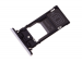 1313-0974 - Szufladka karty SIM Sony H8324 Xperia XZ2 Compact Dual SIM - srebrna (oryginalna)