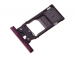 1313-1483 - Szufladka karty Sony H9436, H9493 Xperia XZ3 Dual SIM - czerwona (oryginalna)