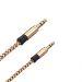 18750 - Kabel JACK-JACK 3,5mm 1,5m złoty / czarny