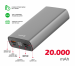 22013916 - SWISSTEN ALUMINUM POWER BANK 20000 mAh 20W POWER DELIVERY SZARY