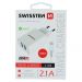 22053000 - SWISSTEN ŁADOWARKA SIECIOWA ADAPTER SMART IC 2x USB 2,1A + KABEL USB / USB_C 1,2 M BIAŁA