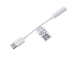55030086 - Oryginalny Adapter przejściówka Huawei CM20 typ-C na 3.5 mm Jack - biały